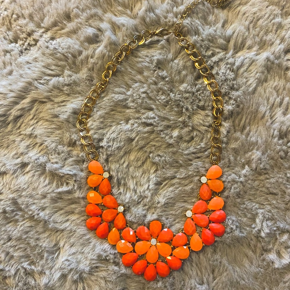 Orange statement necklace